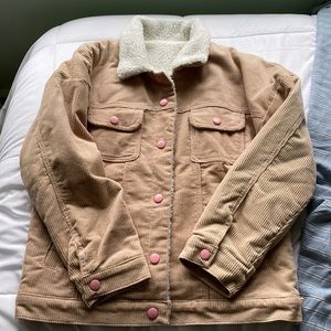Corduroy jacket with Sherpa liner